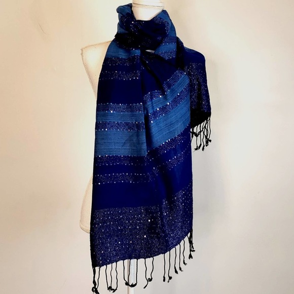 Reversible Pashmina Style Scarf Metallic - Picture 1 of 2